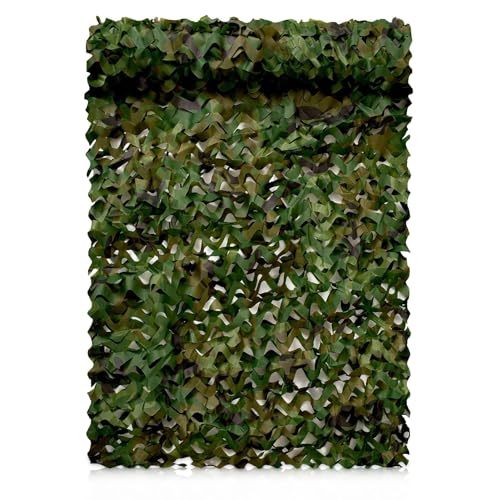 Frdhee Tarnnetz Camouflage Netz, Tarnnetz Jagd Tarnung Net Tarnnetz Camping Waldlandschaft für Dekoration Sonnenschutz Jagd Camping Outdoor, 3M x 5M von Frdhee