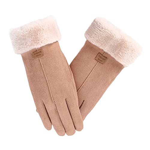 Frdun Damen Outdoor Winddichte Handschuhe mit Touchscreen-Funktion, gepolstertes Futter für Damen, Winterzubehör von Frdun