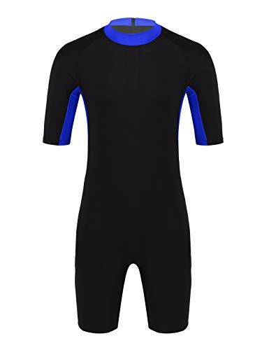 Freebily Herren Tauchanzug Kurz Neoprenanzug Surfanzug Kurzarm Badeanzug Schwimmanzug Trainings Badebekleidung Royal blau L von Freebily