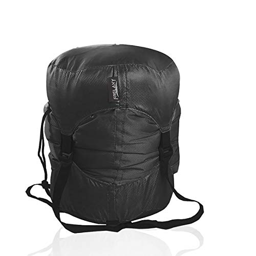 Frelaxy Compression Sack, Ultralight Sleeping Bag Stuff Sack 11L/ 18L/ 30L/45L/52L, Compression Stuff Sack - Space Saving Gear for Camping, Hiking, Backpacking (Black, M) von Frelaxy