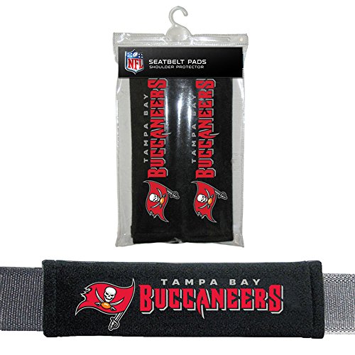 Fremont Die NFL Tampa Bay Buccaneers Seat Belt Pad (2-Pack), Cardinal von Fremont Die