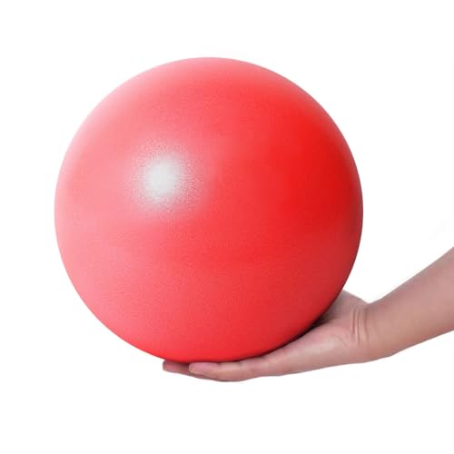 Fresion Weicher Pilatesball, 25 cm, kleiner Gymnastikball, Mini-Yoga-Ball, Core-Ball, Barre-Ball, Gymnastikball für Pilates, Yoga, Physiotherapie, Balance, Stabilität, Stretching (Rot) von Fresion