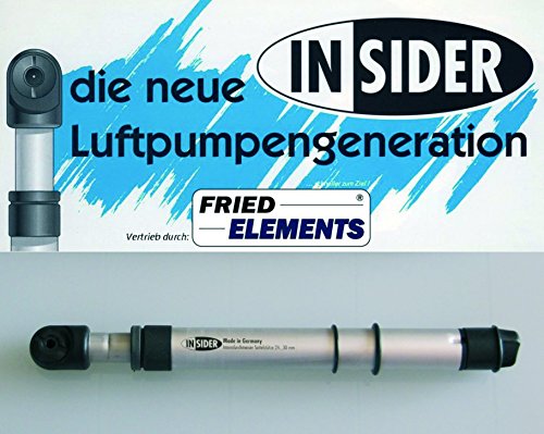 Fried Elements Insider-Alu-Luftpumpe - Die Fahrradpumpe die in der Sattelstütze steckt! Für Sattelstützen Innendurchmesser 24mm bis 30mm von Fried Elements