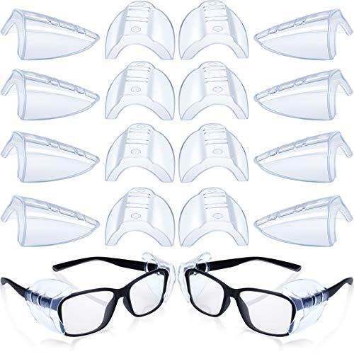 8 Paare Sicherheit Auge Brillen Seitenschutz Rutsch Klar Flexible Schlüpfen Schild Geeignet Kleine Mittelgroße Brillen Mehr Schutz für Schutzbrillen (Transparent) von Frienda