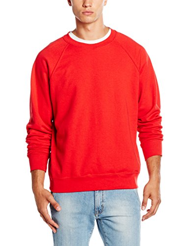 Fruit of the Loom Herren, Sweatshirt, Raglan Sweatshirt XL,Red von Fruit of the Loom