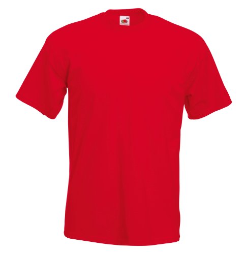 Fruit of the Loom Herren-Super-Premium-Kurzarm-T-Shirt L rot von Fruit of the Loom