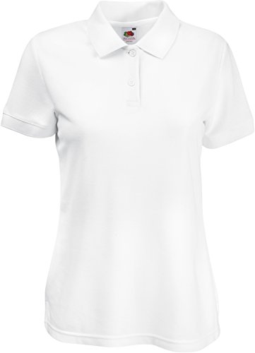 Polo-Shirt * Lady-Fit 65/35 Polo * Fruit of the Loom, Weiss, XL von Fruit of the Loom