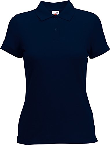 Polo-Shirt * Lady-Fit 65/35 Polo * Fruit of the Loom deep Blau,M von Fruit of the Loom