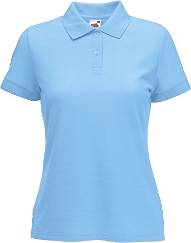 Polo-Shirt * Lady-Fit 65/35 Polo * Fruit of the Loom pastellblau,L Pastellblau,L von Fruit of the Loom