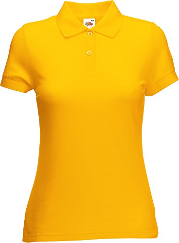 Polo-Shirt * Lady-Fit 65/35 Polo * Fruit of the Loom sonnenblumengelb,L von Fruit of the Loom