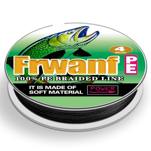 Frwanf Schwarz Geflochtene Angelschnur Farbe nie verblassen 100M-2000M 6-300LB Super Starke PE Angelschnur Abriebfest Angeldraht Null Stretch von Frwanf