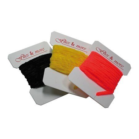 Chenille - Farbe Schwarz - Stärke 3 mm - Fliegenbindematerial - Flies and More von FuM