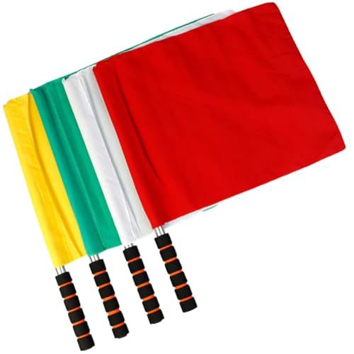 Fubdnefvo 4 Stück Schiedsrichter-Flagge, Volleyball-Linienrichter-Flagge, Schiedsrichter-Handfahne, Volleyball-Schiedsrichter-Flagge, Volleyball-Linienrichter-Flagge von Fubdnefvo