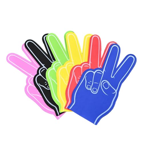 Fubdnefvo 6 Stück Cheer-Up-Finger für Den Sport, Cheerleading-Requisiten, Hand-Finger-Handschuhe, Sport-Cheer-Fan-Finger für Den Europapokal von Fubdnefvo