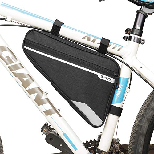 FülleMore Fahrrad Dreiecktasche, wasserdichte Fahrradtasche Rahmentasche Oberrohrtasche 29x20x5cm Große Kapazität Werkzeugtasche für Mountainbike, Fahrräder, Rennräder,MTB (Schwarz) von FülleMore