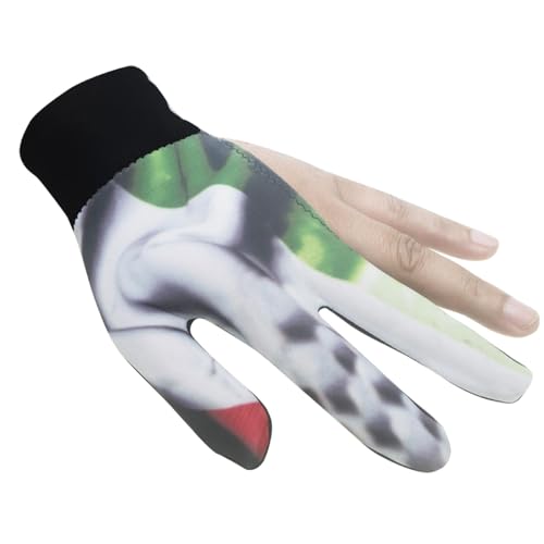 Fukamou Billardhandschuhe,Billardhandschuhe für Herren,Shooter-Pool-Handschuhe für die Linke Hand - rutschfeste Sporthandschuhe mit offenen Fingern, hochelastische Pool-Queue-Handschuhe für das von Fukamou