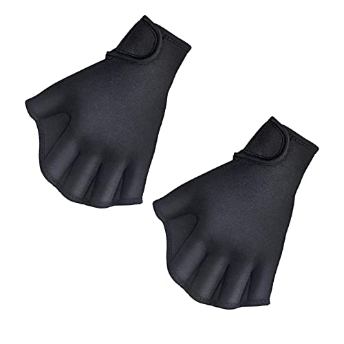 Fulenyi Handschuhe mit Schwimmhäuten - Oberkörperbeständige Neopren-Handschuhe zum Schwimmen,Atmungsaktive leichte Trainingshandschuhe für Fitness, Schwimmen, Tauchen von Fulenyi