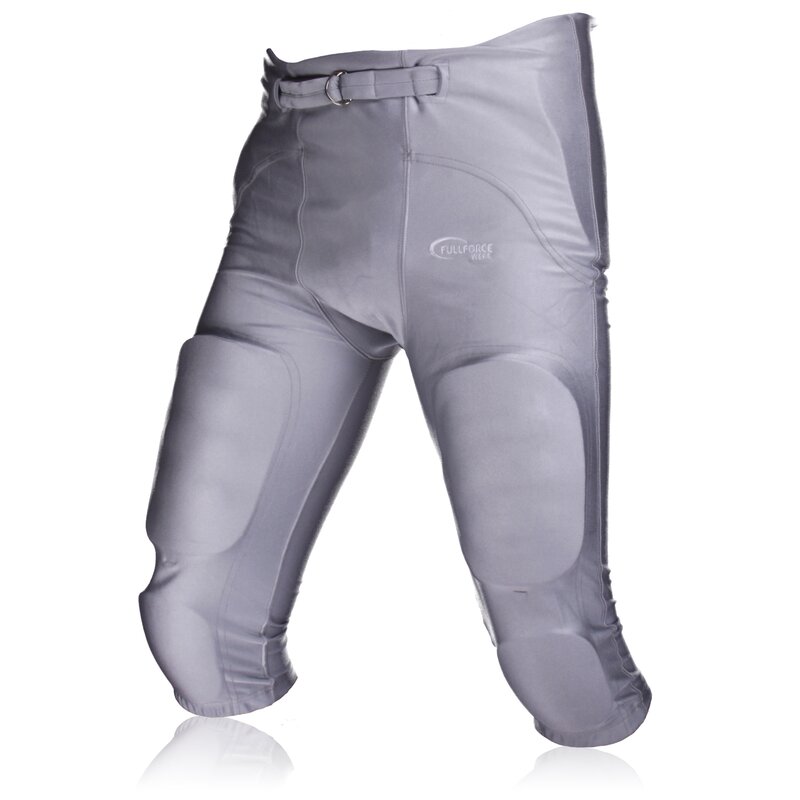 Full Force American Footballhose Crusher 7 Pocket Pad "All in One" Gamepant - silber Gr. XL von Full Force Wear