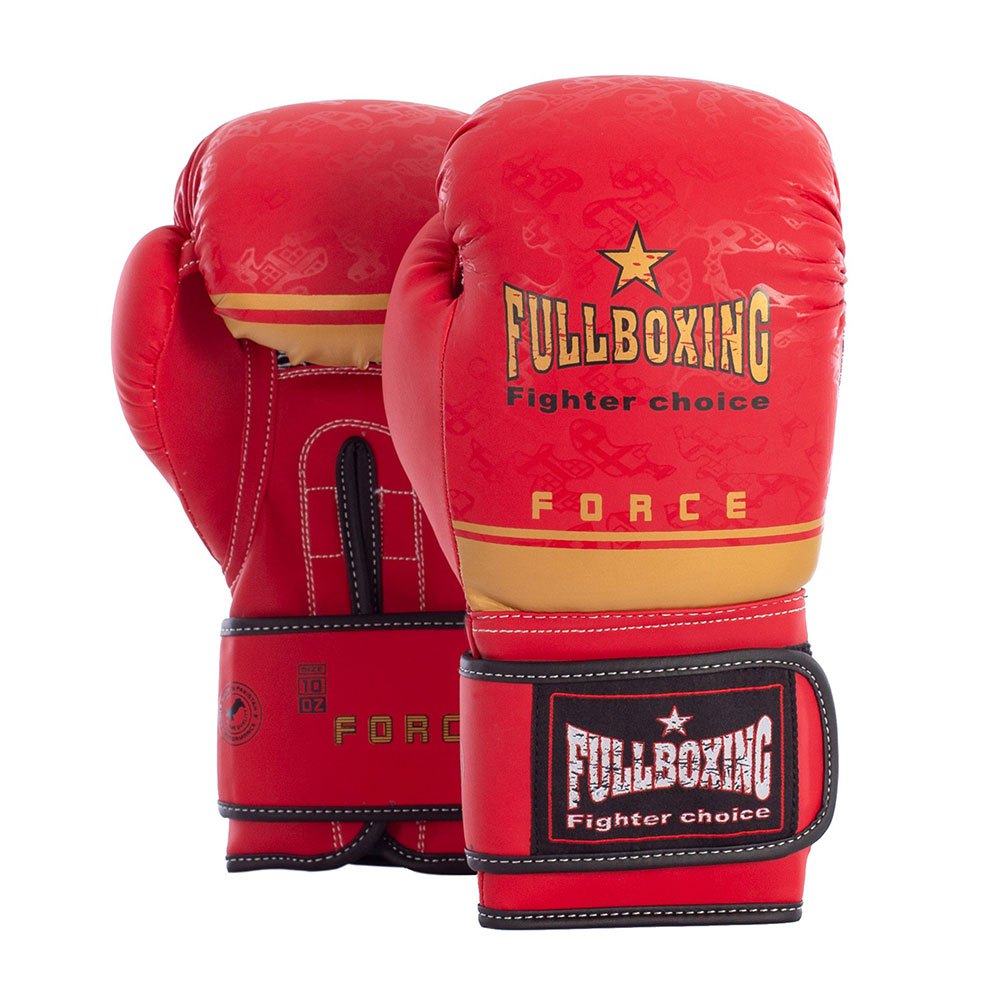 Fullboxing Force Artificial Leather Boxing Gloves Rot 12 oz von Fullboxing