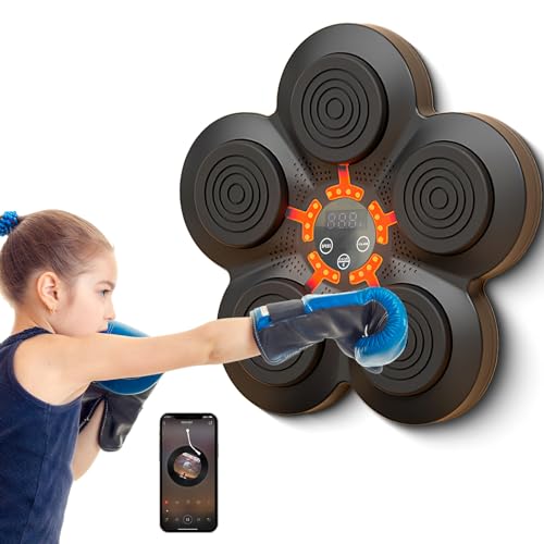 Fulluky Music Boxing Machine, Music Electronic Boxing, Wall Target Boxing Machine, with 6 Lights and Bluetooth Sensor, Boxing Training Devices with Boxing Gloves（ohne Handschuhe） von Fulluky