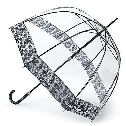 Fulton Birdcage 2 Luxus-Regenschirm mit Rosenmuster, 88 cm, Schwarz, Schwarz, 88 centimeters, Vogelkäfig 2 Luxe von Fulton