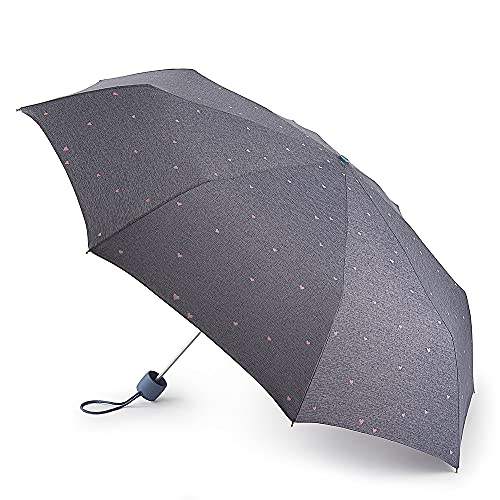 Fulton Superlite Regenschirm mit 2 Denim-Herzen-Aufdruck, Mehrfarbig, Superlite 2 von Fulton