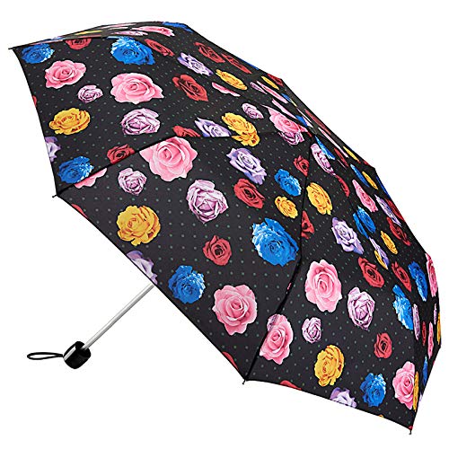 Minilite Regenschirm mit 2 Blumen-Bomb-Aufdruck. von Fulton