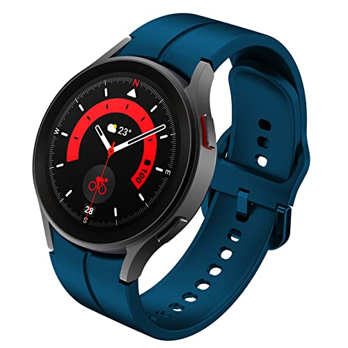 FunBand Kompatibel mit Samsung Galaxy Watch 5 / Watch 5 Pro/Watch 4 / Watch 4 Classic Armband, 20mm Weiches Silikon Ersatzband Verstellbares Armbänder für Galaxy Watch 42mm / Watch 3,Steingrün von FunBand