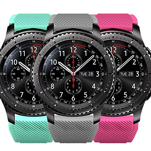 FunBand for Samsung Galaxy Watch 3 45mm Bands, Soft Silicone 22mm Replacement Sport Wristbands for Samsung Gear S3 Frontier / S3 Classic/Galaxy Watch 46mm / Huawei Watch GT2 Pro/GT 46mm Smart Watch von FunBand