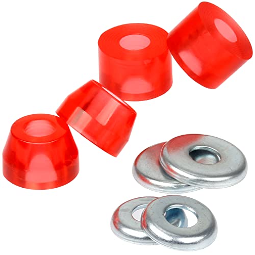 FunTomia Longboard Miniboard Lenkgummis (Bushings) 85A für Zwei Achsen (Longboard rot) von FunTomia