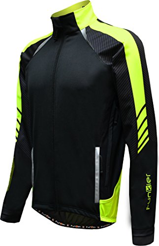 Funkier Herren Tornado Pro Microfleece TPU Jacke XXL Black/Neon Yellow von Funkier