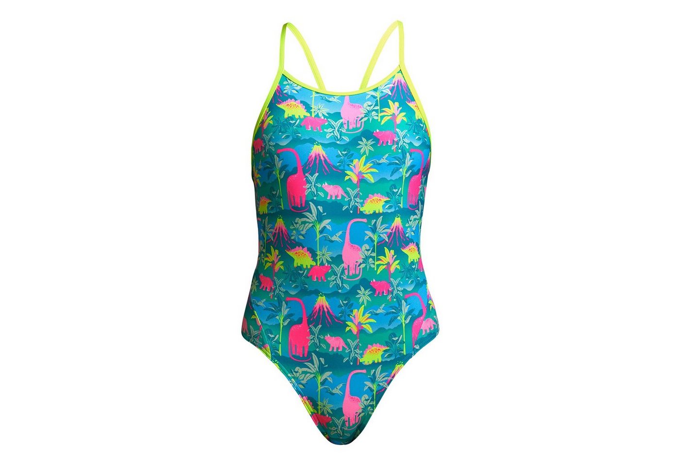 Funkita Badeanzug Diamond Back Prehistoric Party aus besonders schnelltrocknendem C-Infinity Material von Funkita