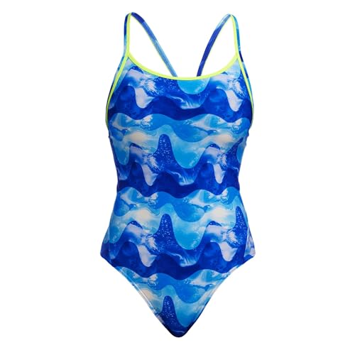 Funkita Dive In Badeanzug für Damen chlorresistent schnelltrocknend und UV Schutz 50+, Größe:42 von Funkita