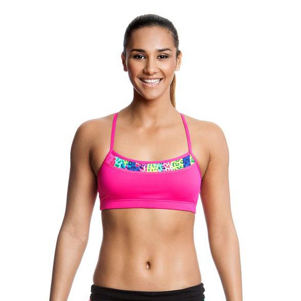 Funkita Feline Fever Crop Bra Rosa AUS 14 Frau von Funkita