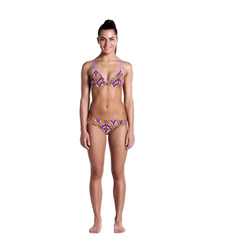 Funkita Hochwertiger Damen Trainings Sport Bikini Radio City - Farbe: Lila - Größe: 36 von Funkita