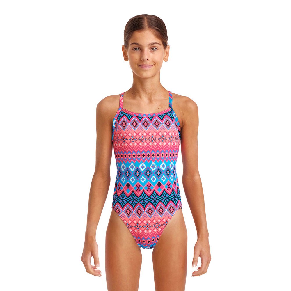 Funkita Single Strap Tinsel Town Swimsuit Mehrfarbig 14 Years Mädchen von Funkita