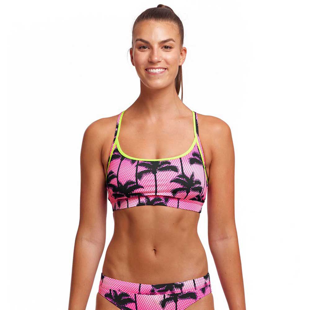 Funkita Sports Pop Palms Bikini Top Rosa AUS 8 Frau von Funkita