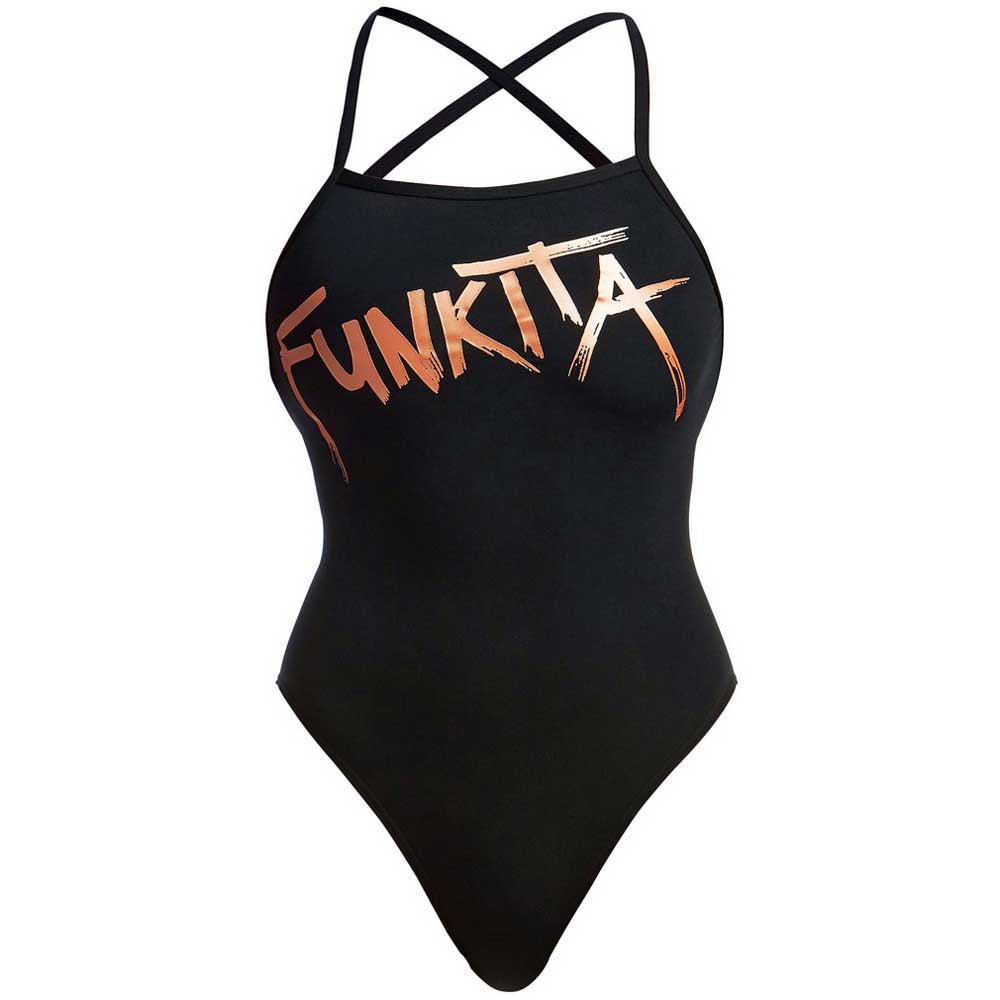 Funkita Strapped In Swimsuit Schwarz AUS 10 Frau von Funkita