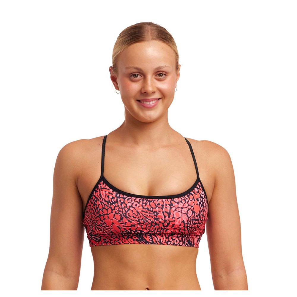 Funkita Swim Crop Spot Lots Bikini Top Rosa AUS 8 Frau von Funkita