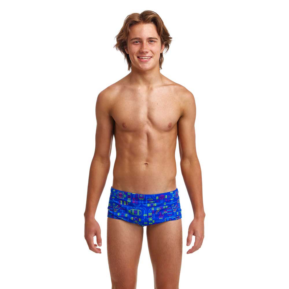 Funky Trunks Sidewinder Backed Up Swim Boxer Blau 26 Junge von Funky Trunks