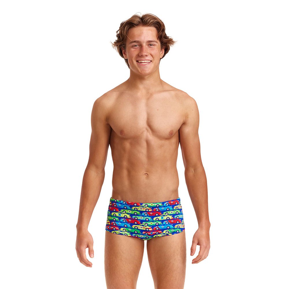 Funky Trunks Sidewinder Car Stacker Swim Boxer Mehrfarbig 24 Junge von Funky Trunks