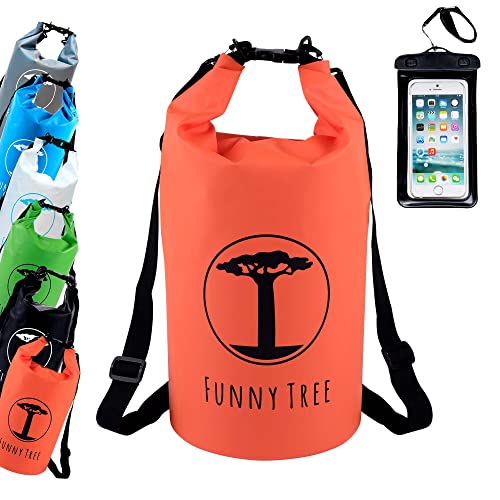 FUNNY TREE Dry Bags - wasserdichte Taschen für Reisen und Abenteuer (20L). Gratis wasserdichte Handyhülle | Robust und zuverlässig | Ideal für Outdoor, Wassersport, Camping, Strand. von FUNNY TREE