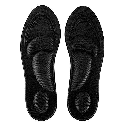 Schuhsohle, orthopädische Memory Foam-Sohle reduziert Stress für Sportschuhe für Bergsteigerschuhe für Arbeitsschuhe(Schwarz, Stecker 1 x 1,4 x 3,2 mm) von Fupei