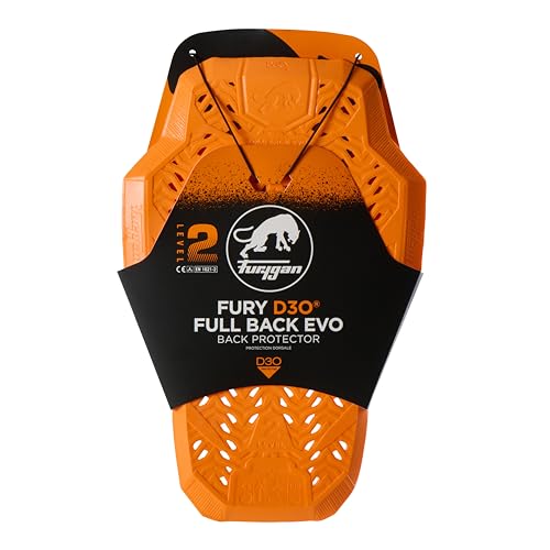 Furygan Full Back Fury D3O EVO – Level 2 zugelassener D3O-Rückenprotektor – zertifizierter Motorradschutz – Leichter, Flexibler Komfort – Belüftungssicherheit von Furygan