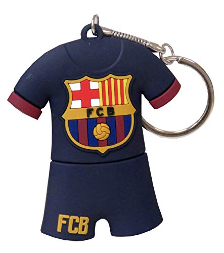 FC Barcelona USB-Stick 2.0, USB, 8 GB, Schlüsselanhänger, T-Form, Blau, offizielles Produkt (CyP Brands) von CYPBRANDS