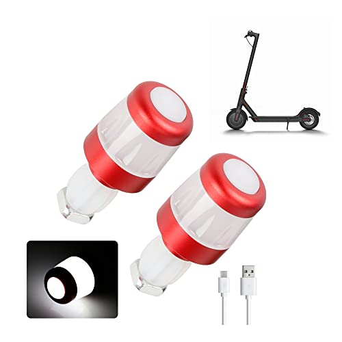 Fututech LED-Lenker-Anzeige, wasserdicht, für Elektro-Scooter, Lenkerdeckel, für Xiaomi Blinker, wiederaufladbar, für Segway Ninebot Zubehör Scooter (Rot/Weiß) von Fututech