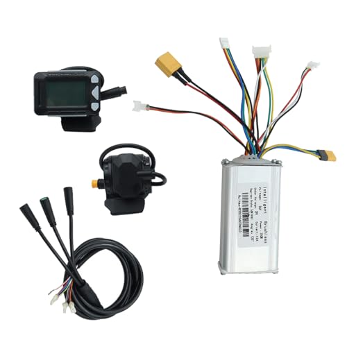 Fzzuzdlap 36 V 250 W Elektroroller-Controller + LCD-Display + Bremse + angeschlossenes Kabel-Kit Kohlefaser E-Scooter Fahrrad Ausrüstung von Fzzuzdlap