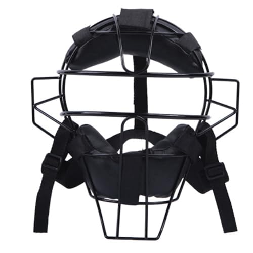 Fzzuzdlap Vollgesichts-Baseball-Fängermaske, sichere Passform, bietet Schutz und Komfort, behindert nicht die Sicht, schwarz, einfache Installation von Fzzuzdlap