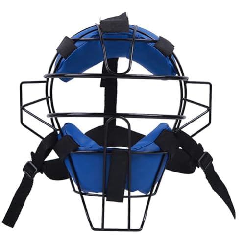 Fzzuzdlap Vollgesichts-Baseballfänger-Maske, sichere Passform, bietet Schutz und Komfort, behindert nicht die Sicht, blau, langlebig von Fzzuzdlap