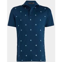 G/Fore EMBROIDERED TECH JERSEY Halbarm Polo blau von G/Fore